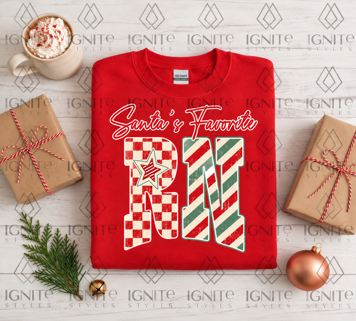 Santa's Favorite RN Sweatshirt - Made to Order
